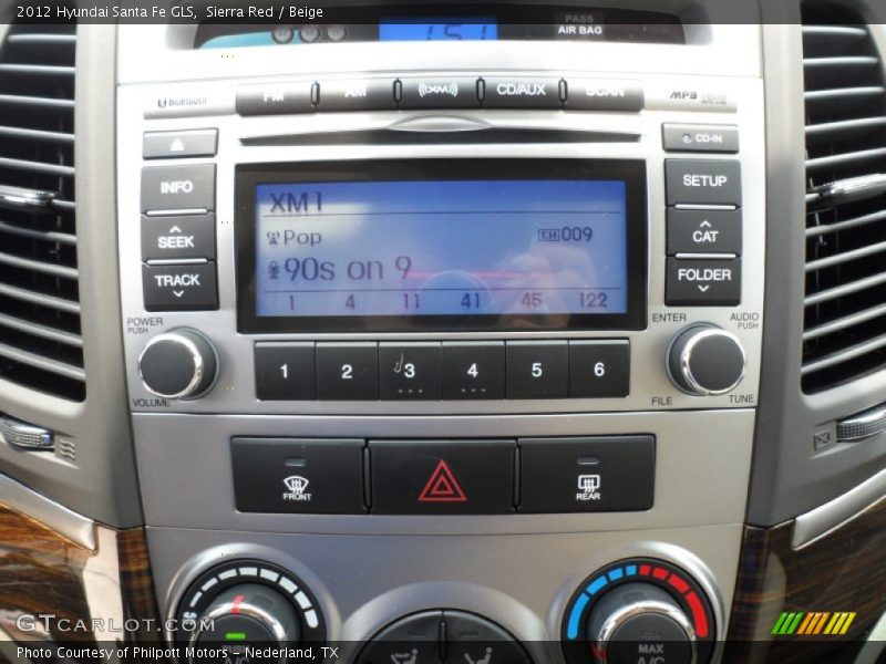 Sierra Red / Beige 2012 Hyundai Santa Fe GLS