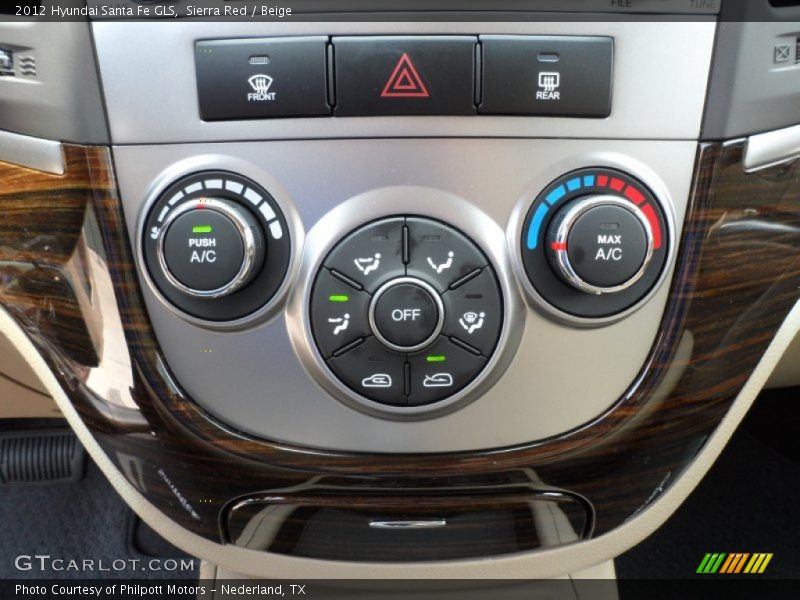 Sierra Red / Beige 2012 Hyundai Santa Fe GLS
