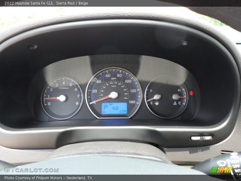 Sierra Red / Beige 2012 Hyundai Santa Fe GLS