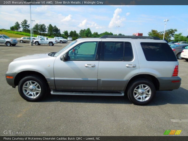 Silver Birch Metallic / Midnight Grey 2005 Mercury Mountaineer V6 AWD