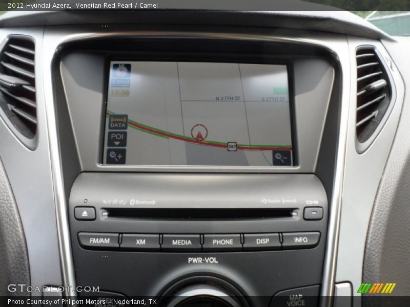 Navigation of 2012 Azera 