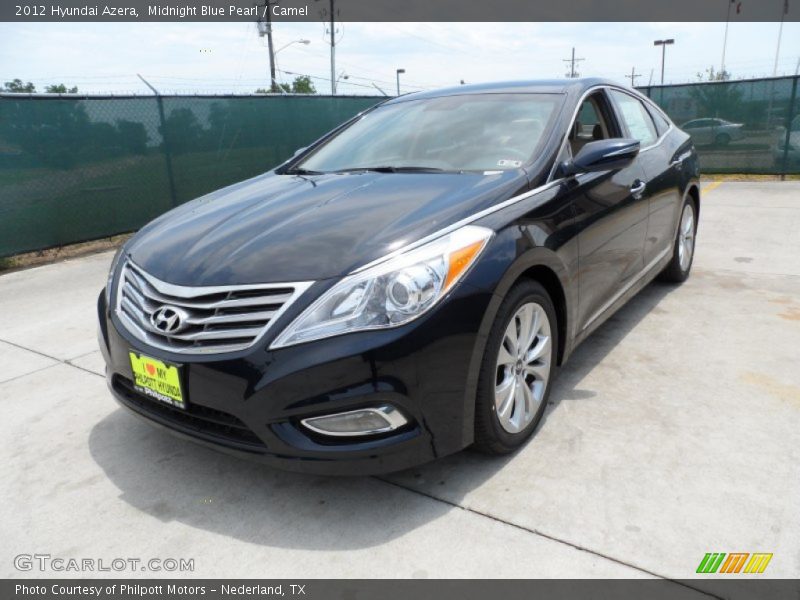 Midnight Blue Pearl / Camel 2012 Hyundai Azera