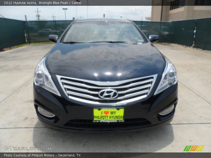 Midnight Blue Pearl / Camel 2012 Hyundai Azera