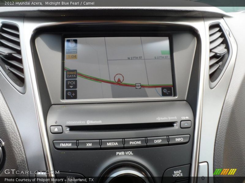 Midnight Blue Pearl / Camel 2012 Hyundai Azera