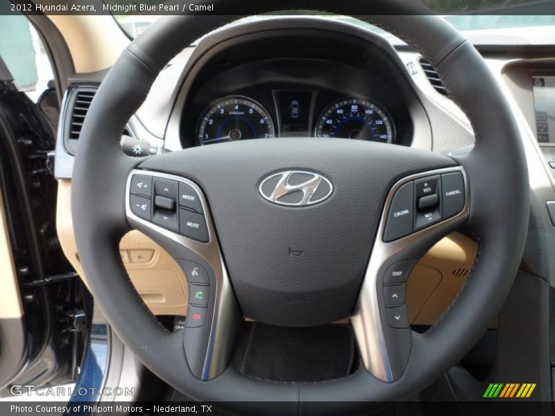Midnight Blue Pearl / Camel 2012 Hyundai Azera
