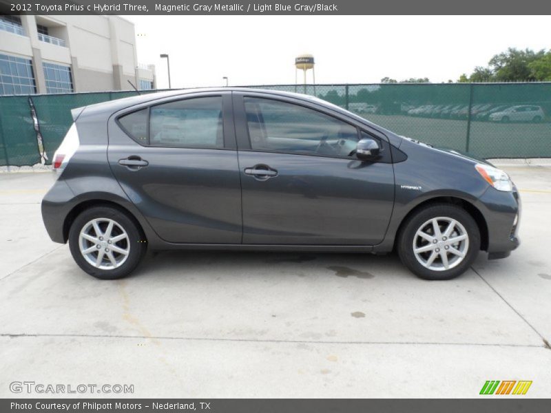 Magnetic Gray Metallic / Light Blue Gray/Black 2012 Toyota Prius c Hybrid Three