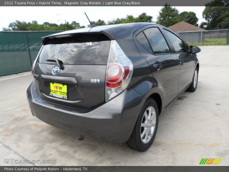 Magnetic Gray Metallic / Light Blue Gray/Black 2012 Toyota Prius c Hybrid Three