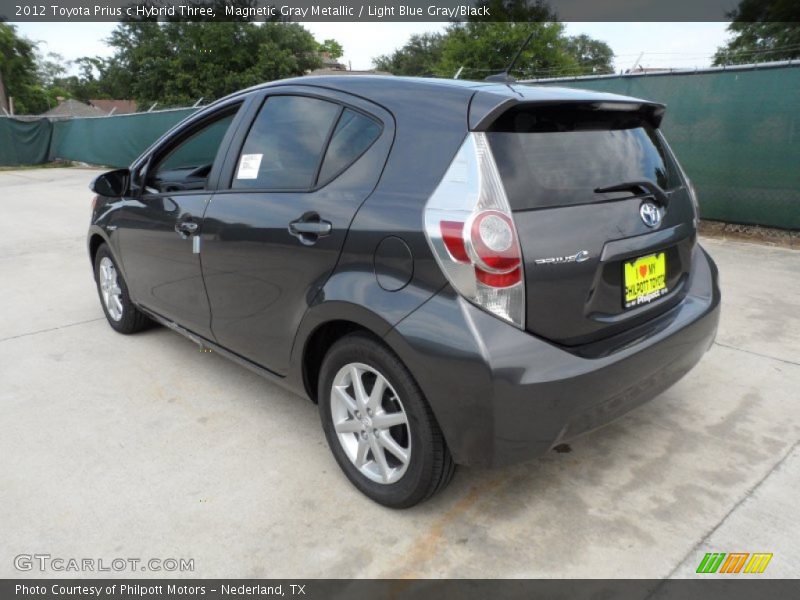 Magnetic Gray Metallic / Light Blue Gray/Black 2012 Toyota Prius c Hybrid Three