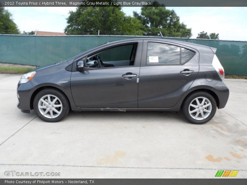 Magnetic Gray Metallic / Light Blue Gray/Black 2012 Toyota Prius c Hybrid Three