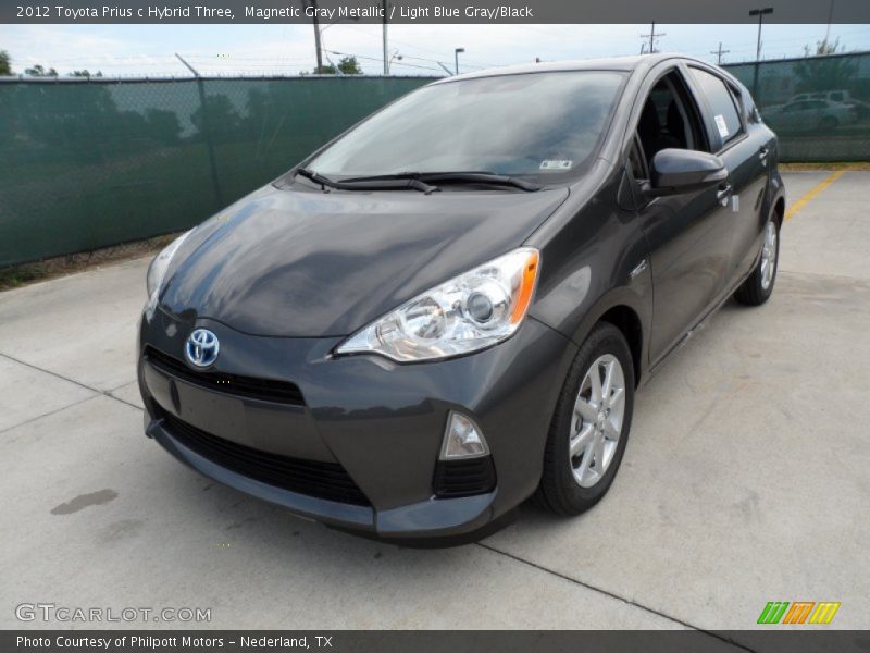 Magnetic Gray Metallic / Light Blue Gray/Black 2012 Toyota Prius c Hybrid Three