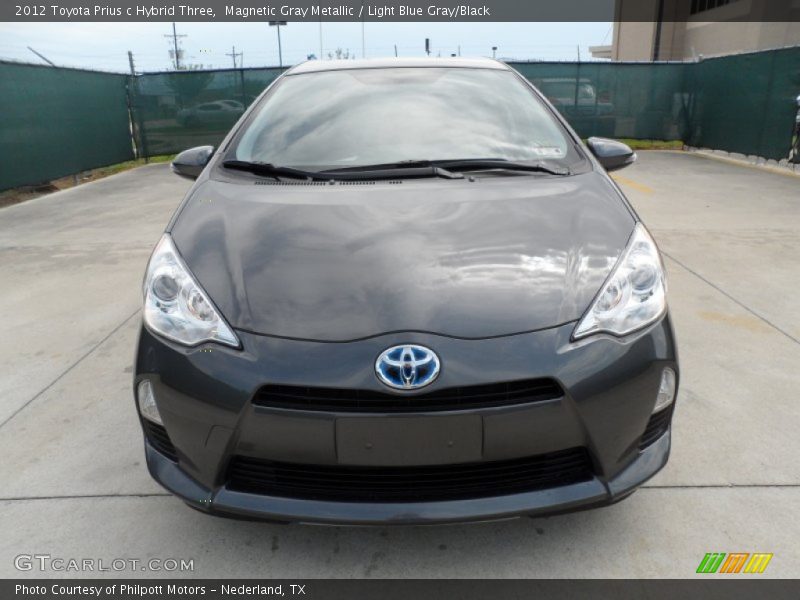 Magnetic Gray Metallic / Light Blue Gray/Black 2012 Toyota Prius c Hybrid Three