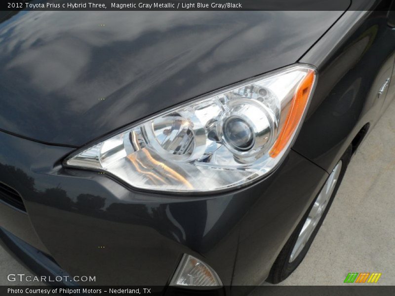 Magnetic Gray Metallic / Light Blue Gray/Black 2012 Toyota Prius c Hybrid Three