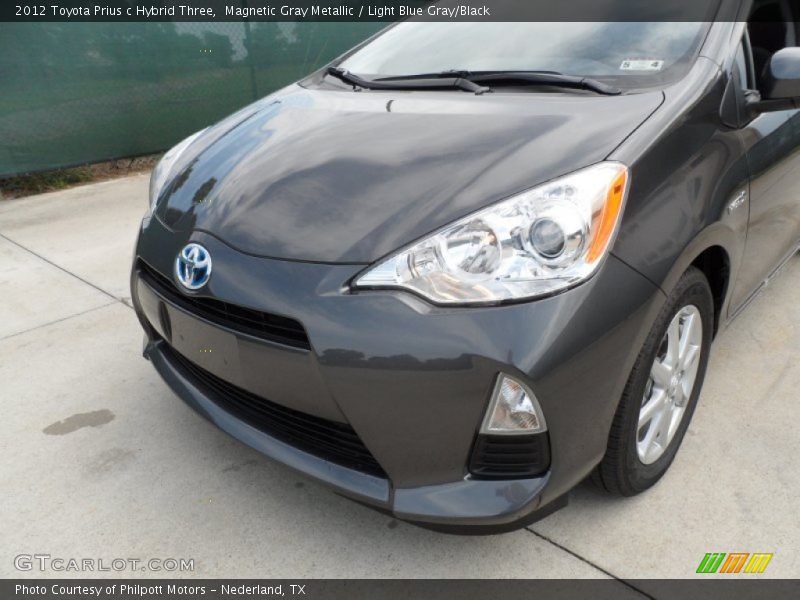 Magnetic Gray Metallic / Light Blue Gray/Black 2012 Toyota Prius c Hybrid Three