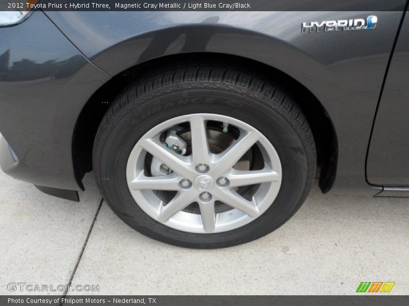 Magnetic Gray Metallic / Light Blue Gray/Black 2012 Toyota Prius c Hybrid Three