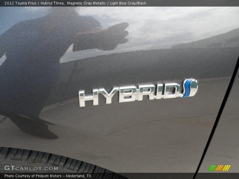 Magnetic Gray Metallic / Light Blue Gray/Black 2012 Toyota Prius c Hybrid Three