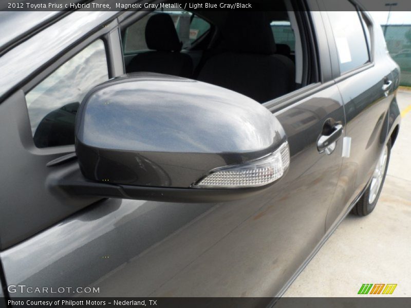 Magnetic Gray Metallic / Light Blue Gray/Black 2012 Toyota Prius c Hybrid Three