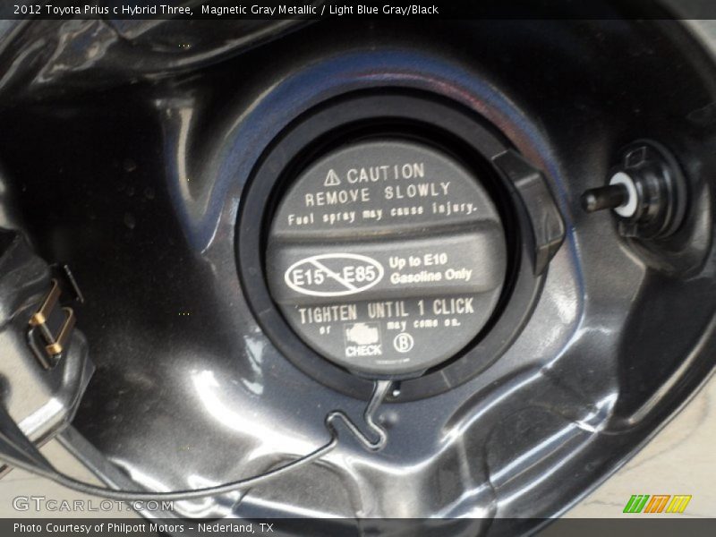 Magnetic Gray Metallic / Light Blue Gray/Black 2012 Toyota Prius c Hybrid Three