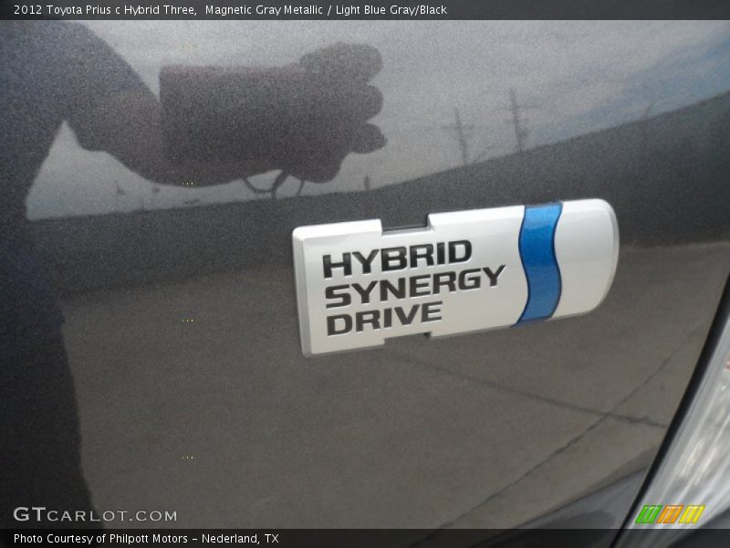 Magnetic Gray Metallic / Light Blue Gray/Black 2012 Toyota Prius c Hybrid Three