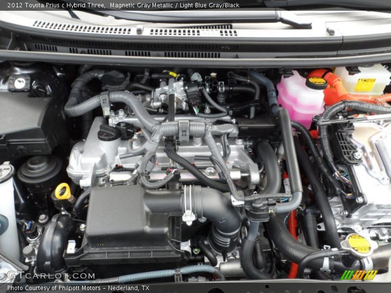 Magnetic Gray Metallic / Light Blue Gray/Black 2012 Toyota Prius c Hybrid Three