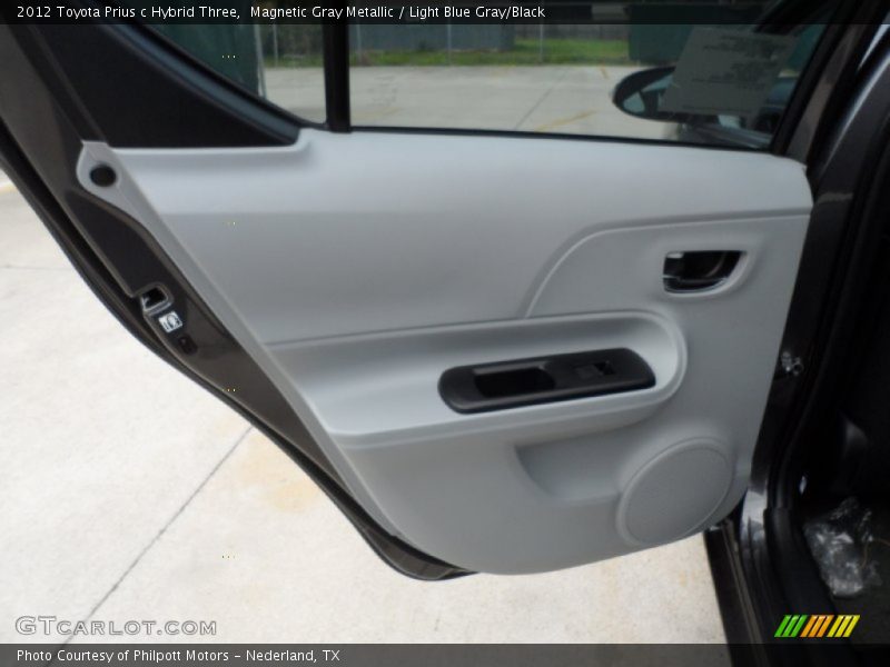 Magnetic Gray Metallic / Light Blue Gray/Black 2012 Toyota Prius c Hybrid Three