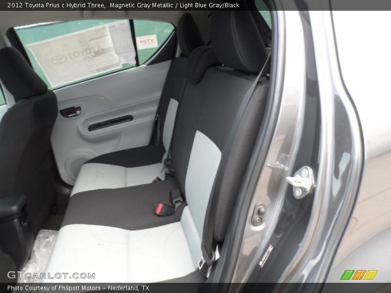 Magnetic Gray Metallic / Light Blue Gray/Black 2012 Toyota Prius c Hybrid Three