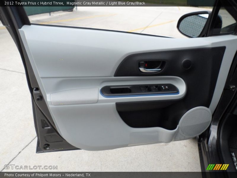 Magnetic Gray Metallic / Light Blue Gray/Black 2012 Toyota Prius c Hybrid Three