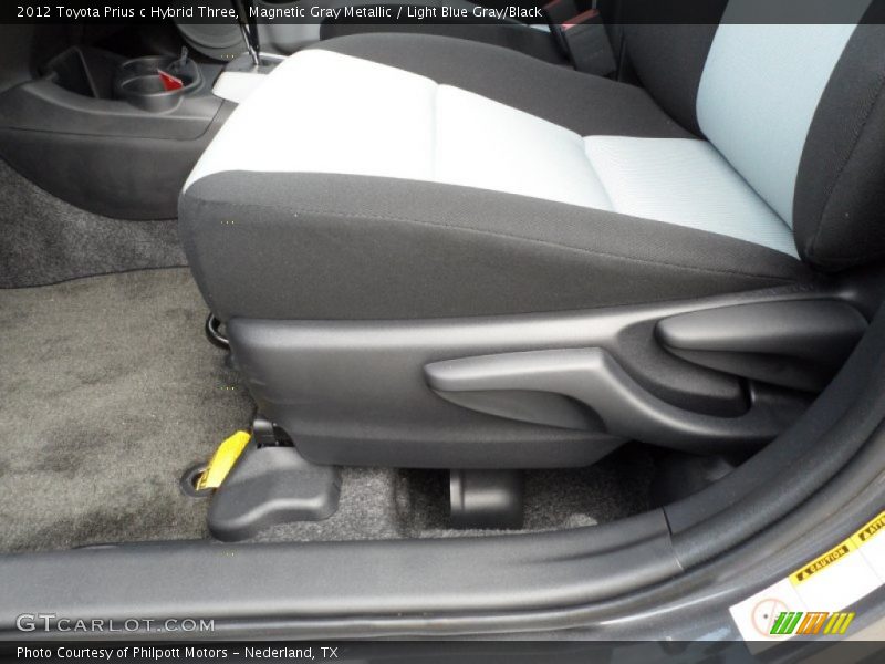Magnetic Gray Metallic / Light Blue Gray/Black 2012 Toyota Prius c Hybrid Three