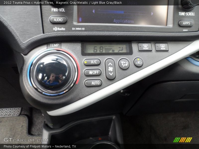 Magnetic Gray Metallic / Light Blue Gray/Black 2012 Toyota Prius c Hybrid Three