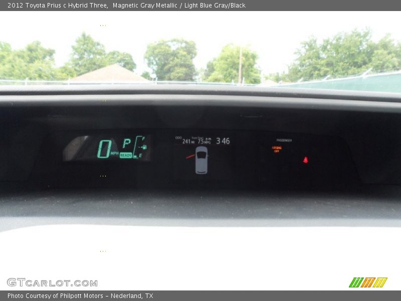 Magnetic Gray Metallic / Light Blue Gray/Black 2012 Toyota Prius c Hybrid Three