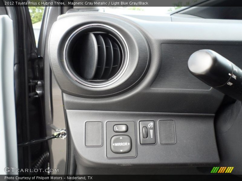 Magnetic Gray Metallic / Light Blue Gray/Black 2012 Toyota Prius c Hybrid Three