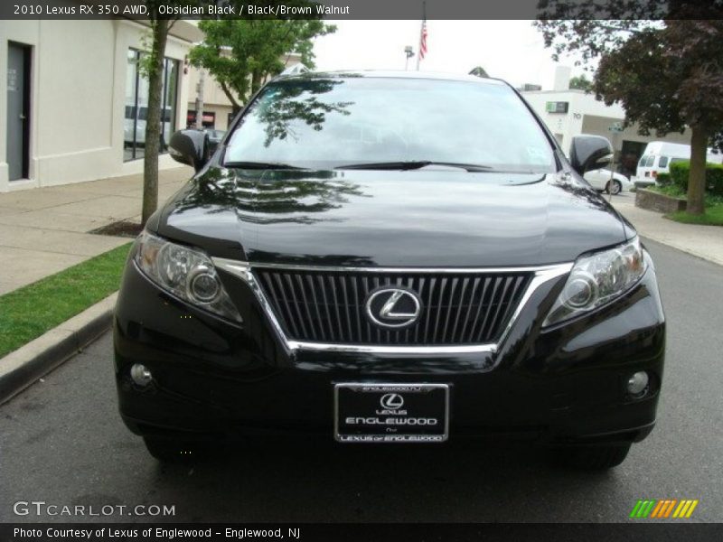 Obsidian Black / Black/Brown Walnut 2010 Lexus RX 350 AWD