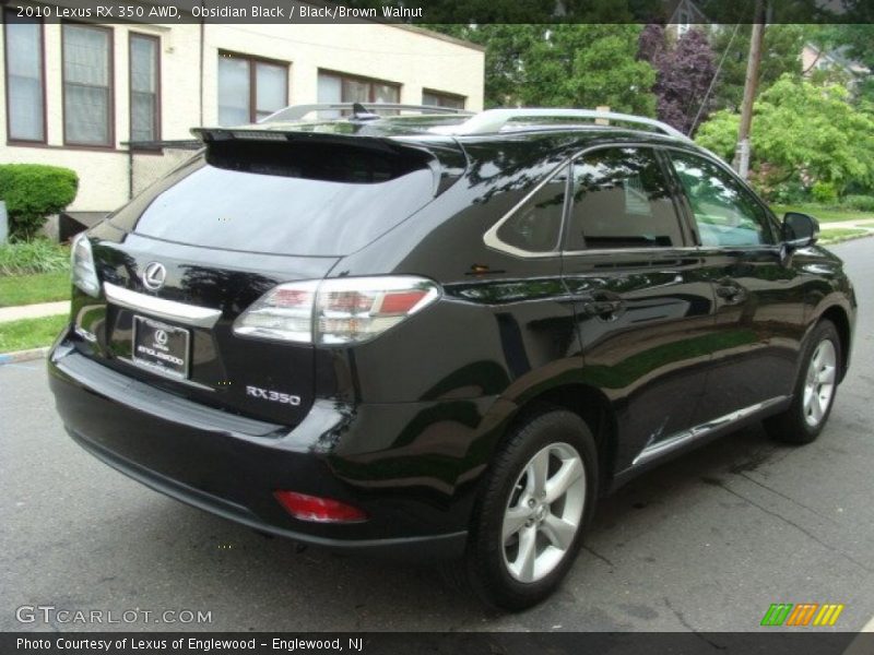 Obsidian Black / Black/Brown Walnut 2010 Lexus RX 350 AWD