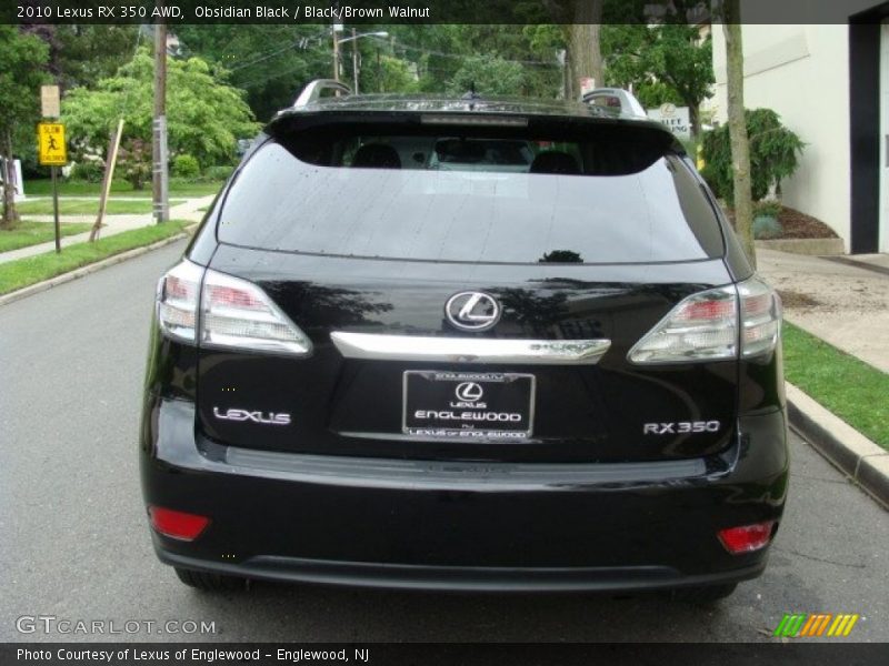 Obsidian Black / Black/Brown Walnut 2010 Lexus RX 350 AWD