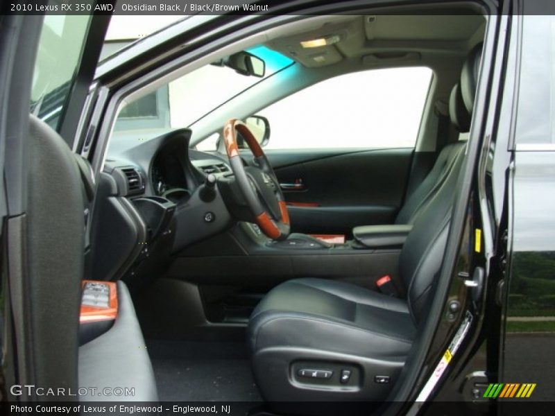 Obsidian Black / Black/Brown Walnut 2010 Lexus RX 350 AWD