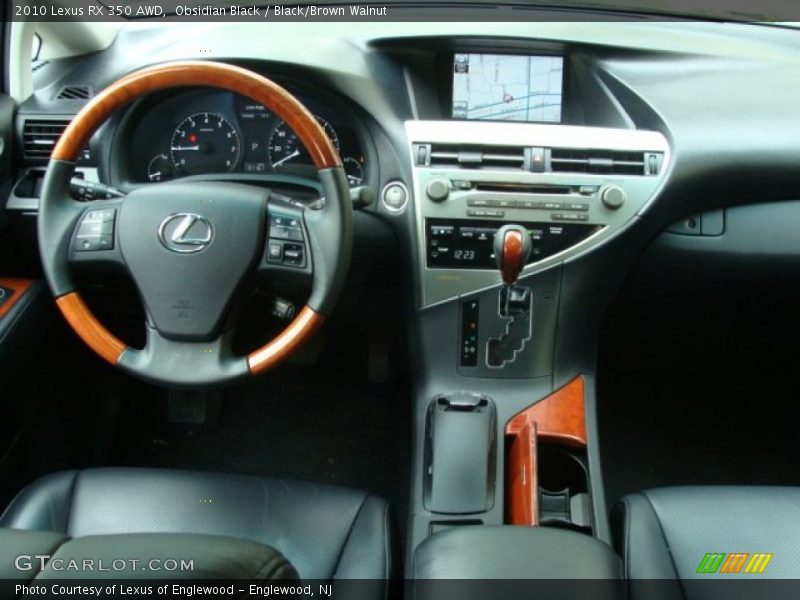 Obsidian Black / Black/Brown Walnut 2010 Lexus RX 350 AWD