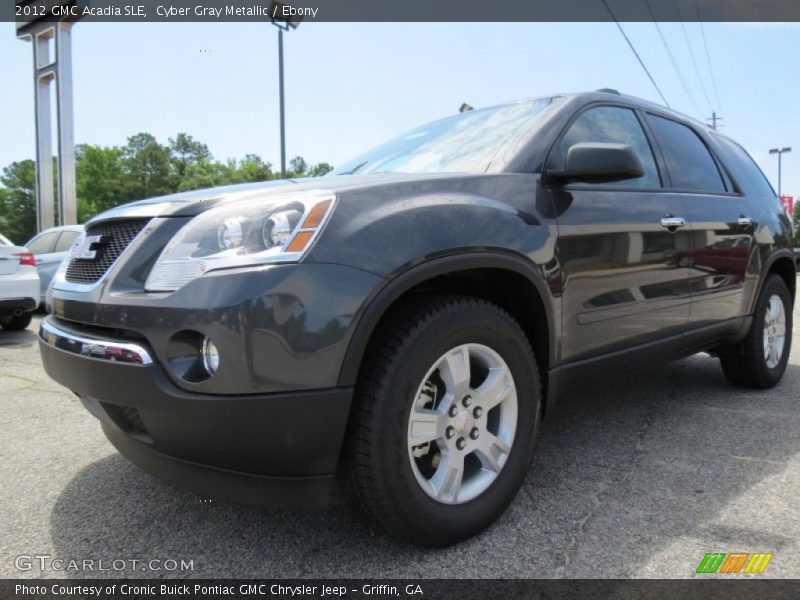 Cyber Gray Metallic / Ebony 2012 GMC Acadia SLE