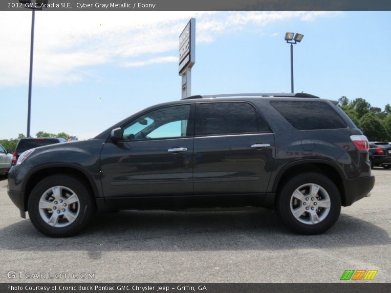 Cyber Gray Metallic / Ebony 2012 GMC Acadia SLE