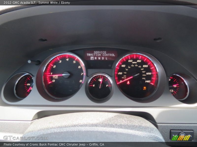 Summit White / Ebony 2012 GMC Acadia SLT