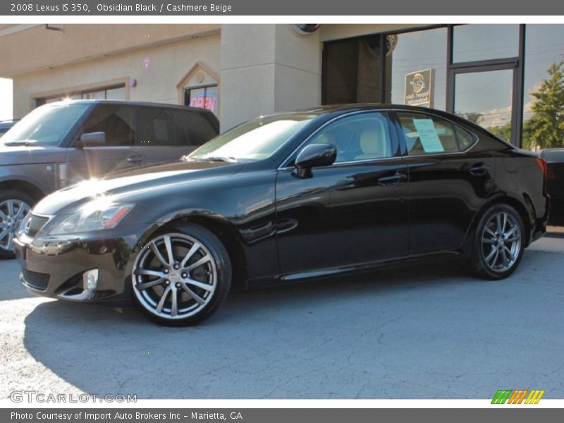 Obsidian Black / Cashmere Beige 2008 Lexus IS 350