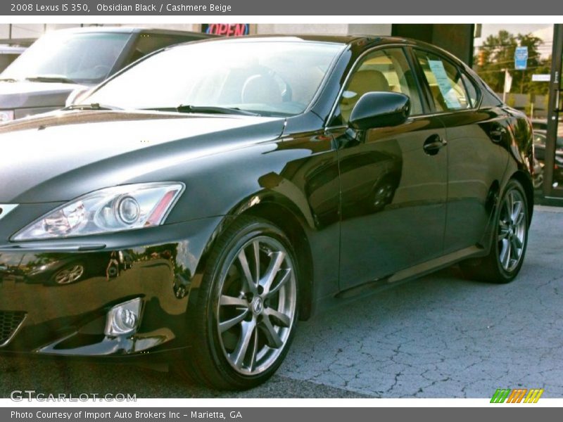 Obsidian Black / Cashmere Beige 2008 Lexus IS 350