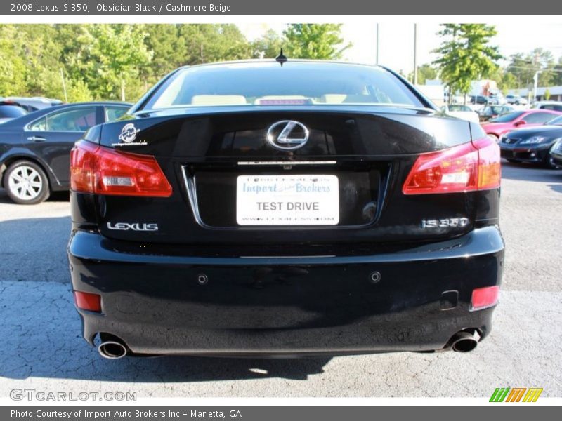 Obsidian Black / Cashmere Beige 2008 Lexus IS 350