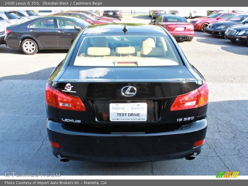 Obsidian Black / Cashmere Beige 2008 Lexus IS 350