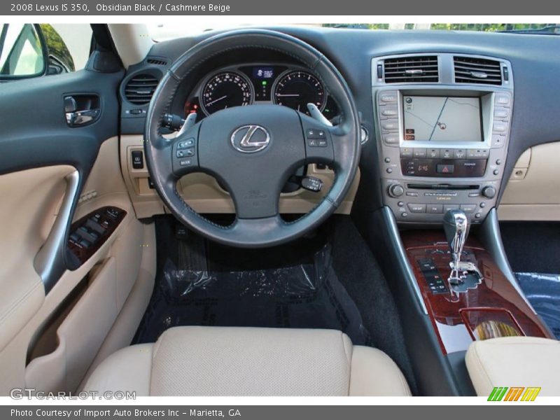Obsidian Black / Cashmere Beige 2008 Lexus IS 350