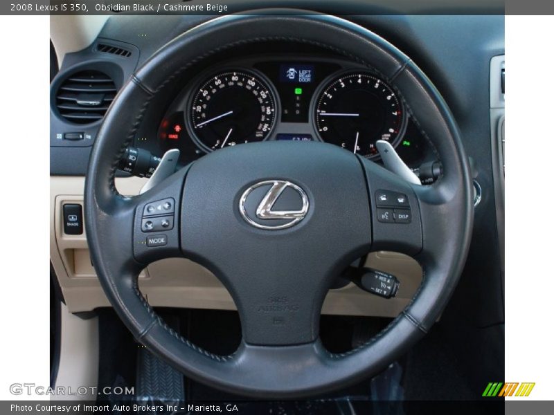 Obsidian Black / Cashmere Beige 2008 Lexus IS 350