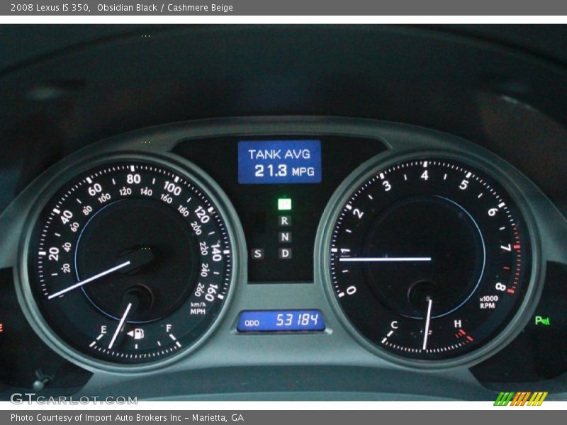 Obsidian Black / Cashmere Beige 2008 Lexus IS 350