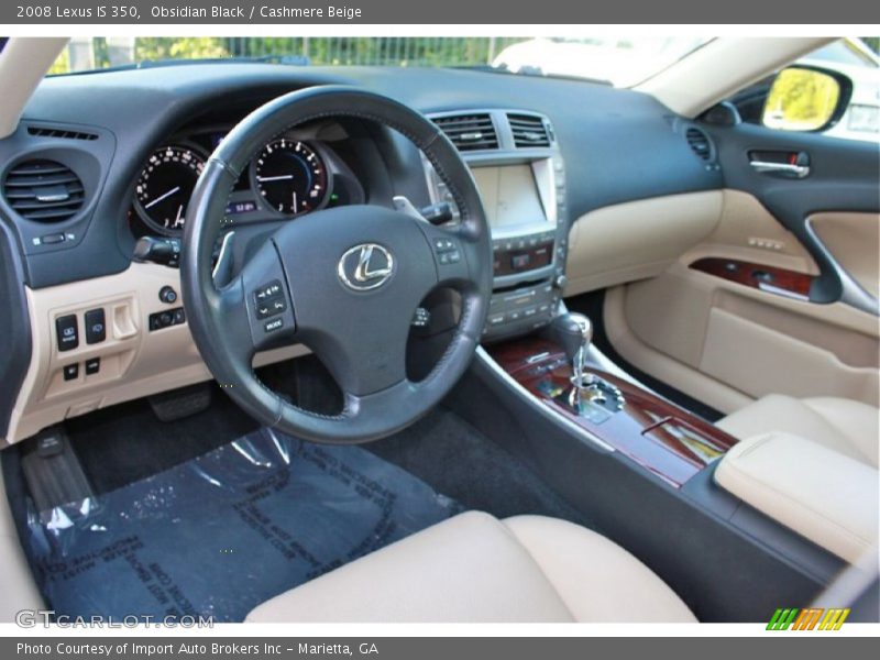 Obsidian Black / Cashmere Beige 2008 Lexus IS 350