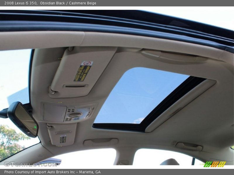 Obsidian Black / Cashmere Beige 2008 Lexus IS 350