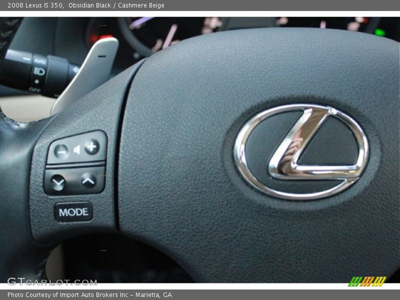 Obsidian Black / Cashmere Beige 2008 Lexus IS 350