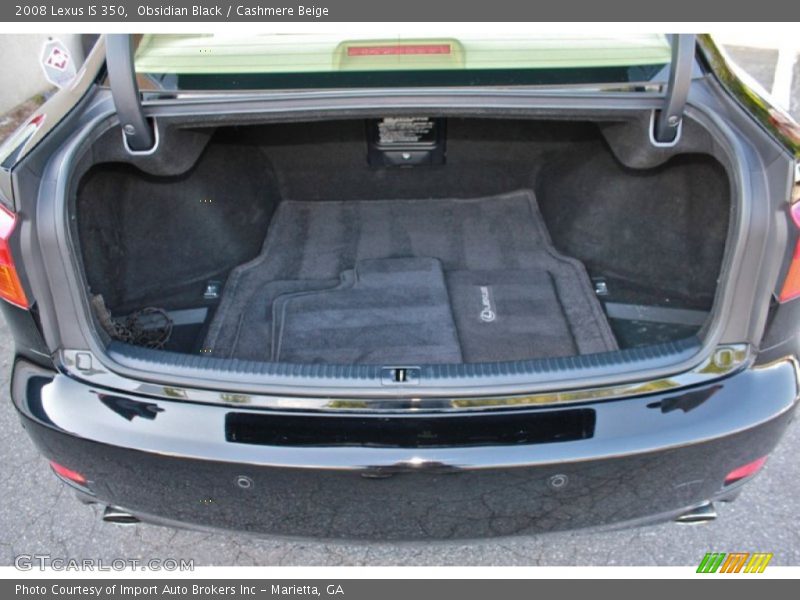 Obsidian Black / Cashmere Beige 2008 Lexus IS 350