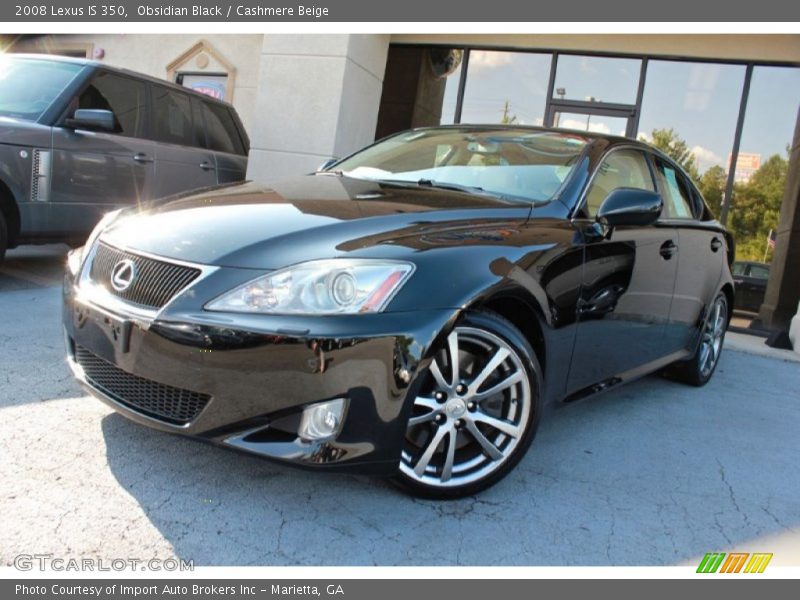 Obsidian Black / Cashmere Beige 2008 Lexus IS 350